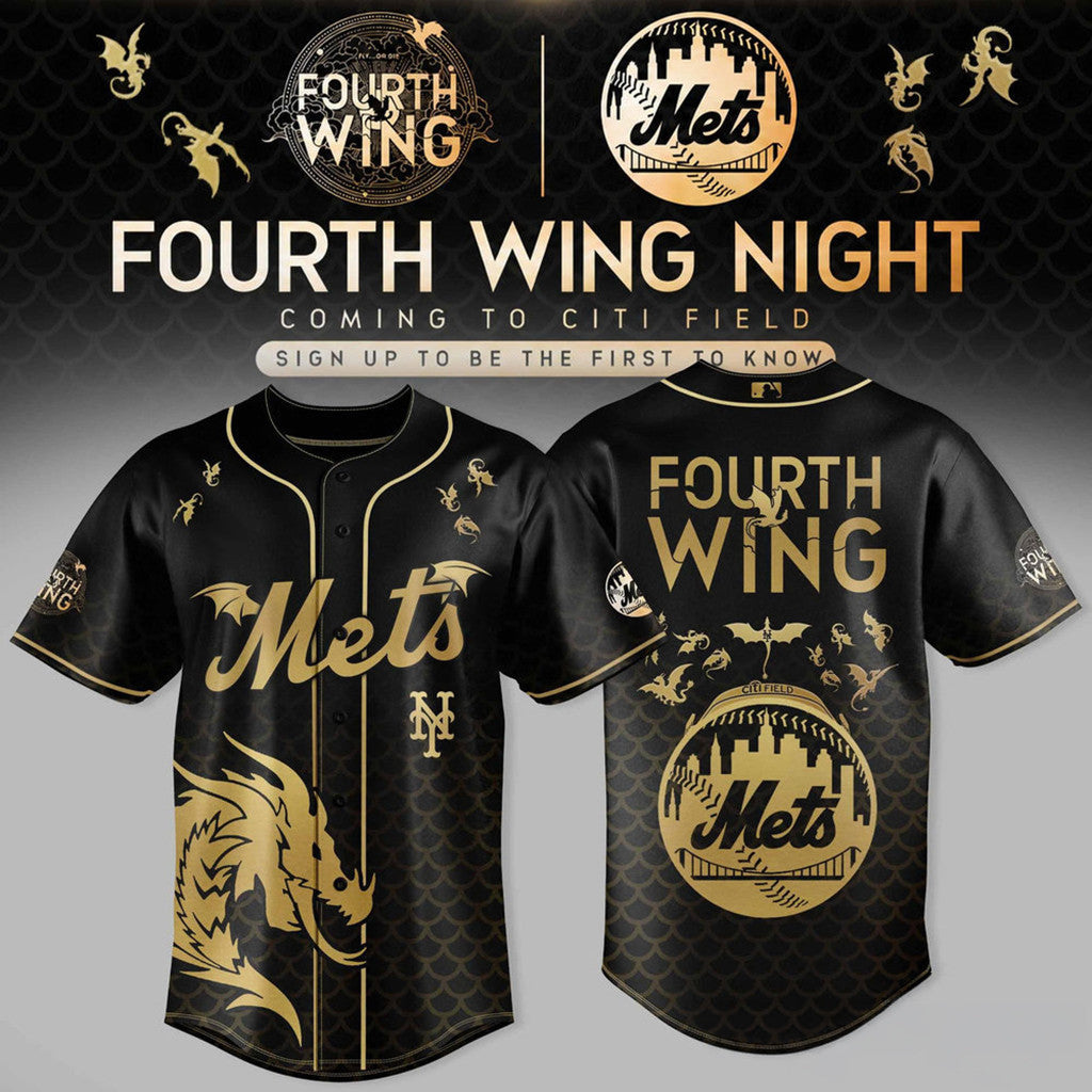New York Mets X Fourth Wing Night 2026 Jersey NY Mets Merch Gifts For Baseball Lovers - Merchluma