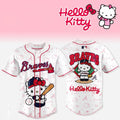 2026 Hello Kitty X Atlanta Braves Mascot Baseball Jersey Braves Merch Best Gift For Daughter - Merchluma