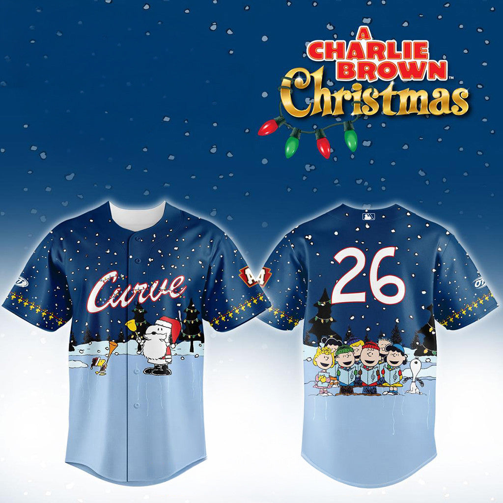 Altoona Curve X Peanuts Christmas In July 2026 Baseball Jersey Altoona Curve Merch Fan Gifts - Merchluma