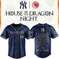 New York Yankees X House Of The Dragons 2026 GOT Night Baseball Jersey NY Yankees Merch - Merchluma