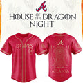 Atlanta Braves X House Of The Dragons 2026 GOT Night Baseball Jersey Atlanta Braves Merch Gifts - Merchluma