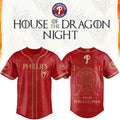Philadelphia Phillies X House Of The Dragons 2026 GOT Night Baseball Jersey Phillies Merch - Merchluma