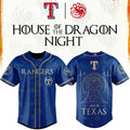 Texas Rangers X House Of The Dragons 2026 GOT Night Baseball Jersey Rangers Merch Fan Gifts - Merchluma