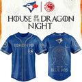 Toronto Blue Jays X House Of The Dragons 2026 GOT Night Baseball Jersey Blue Jays Merch Gifts - Merchluma