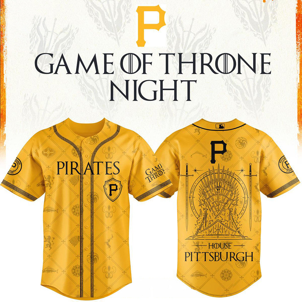 Pittsburgh Pirates X House Of The Dragons 2026 GOT Night Baseball Jersey Pirates Merch Fan Gift - Merchluma