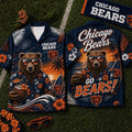 Chicago Bears 2026 Mascot Beach Vibes Summer Hawaiian Shirt Bears Merch Football Lover Gifts - Merchluma
