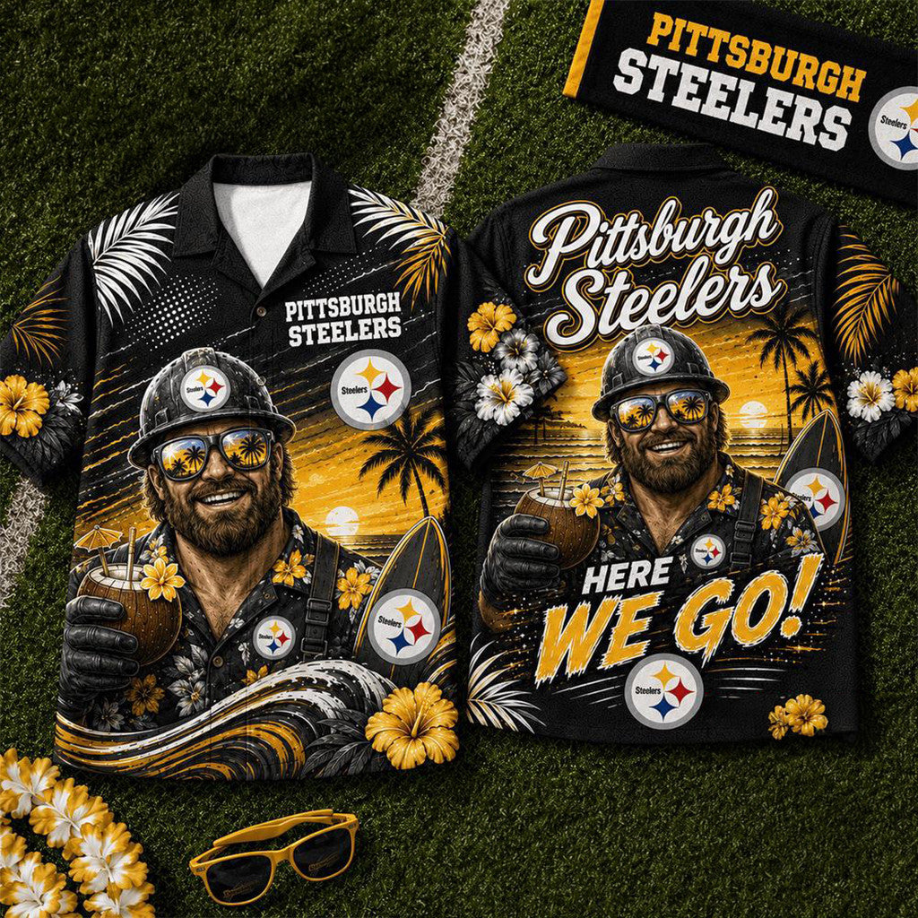 Pittsburgh Steelers 2026 Mascot Beach Vibes Summer Hawaiian Shirt Steelers Merch Gift For Fans - Merchluma