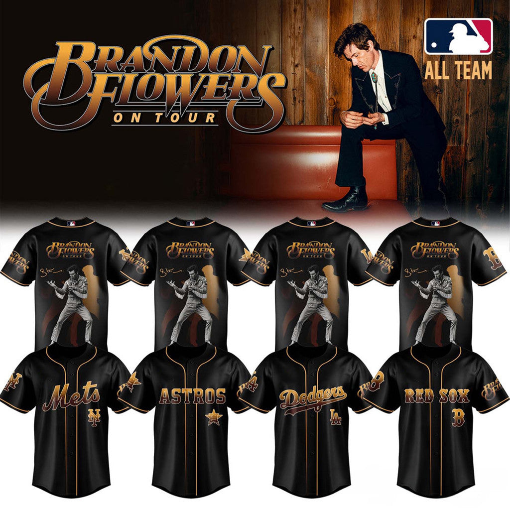 All Baseball Team X Brandon Flowers On Tour 2026 Jersey Brandon Flowers Merch Signature - Merchluma