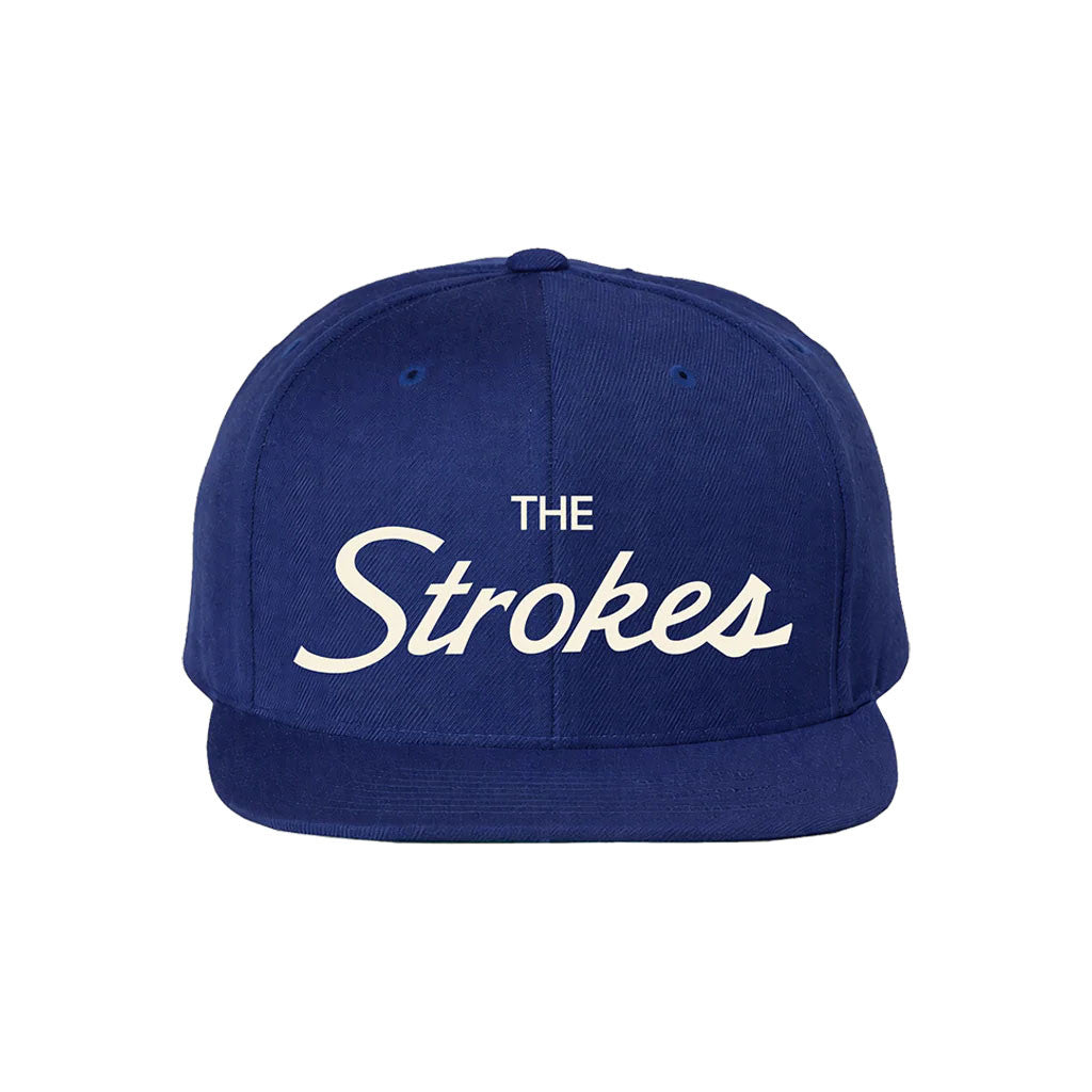 The Strokes Merch 2026 The Strokes Script Logo Snapback Hat Embroidered Gift For Band Fans - Merchluma