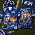 Indianapolis Colts 2026 Mascot Beach Vibes Summer Hawaiian Shirt Colts Merch Gift For Husband - Merchluma