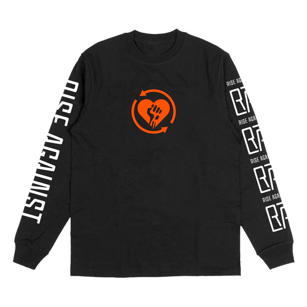 Rise Against Merch 2026 Heartfist RA Long Sleeve Shirt Black Music Related Gifts For Guys - Merchluma