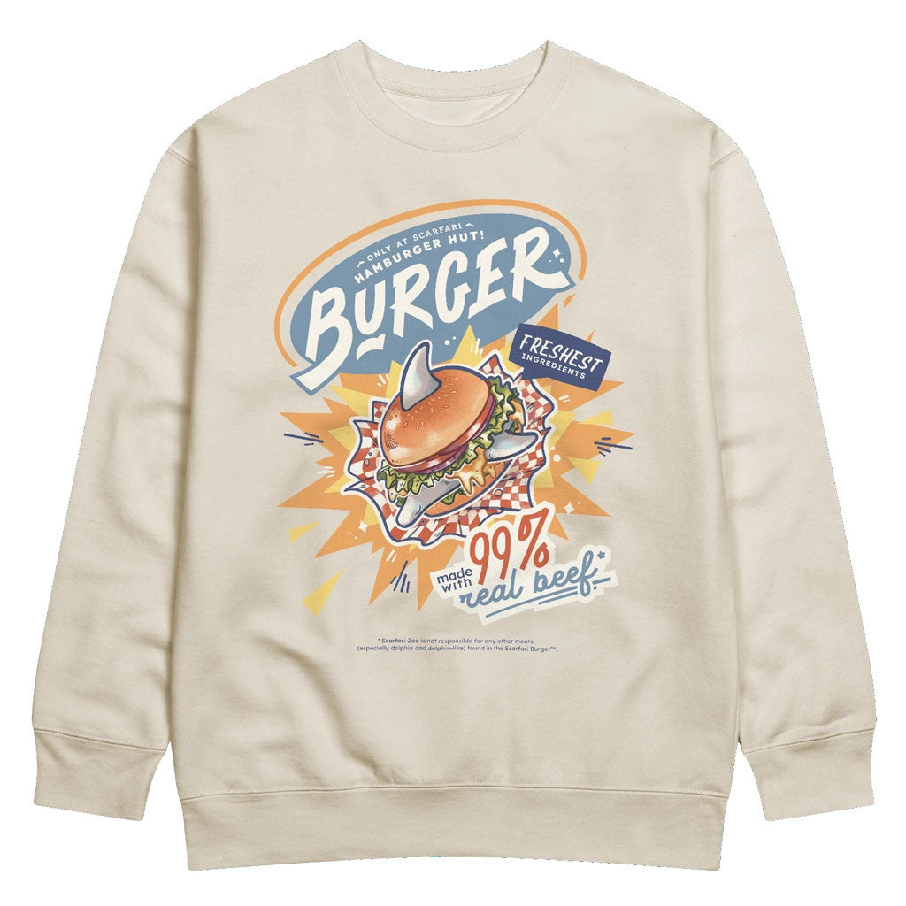 GoodTimesWithScar Merch 2026 Scarfari Burger Crewneck Sweatshirt Best Gifts For Friends - Merchluma