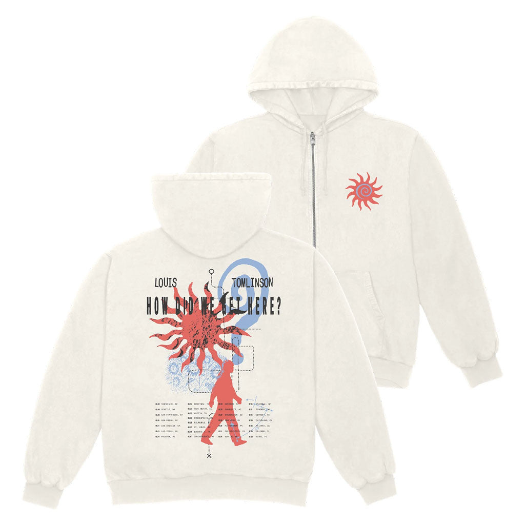 Louis Tomlinson Merch 2026 How Did We Get Here North America Tour Zip Hoodie Gift For Music Fan - Merchluma