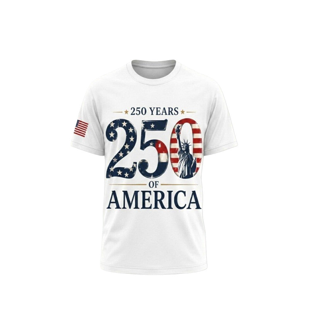 250 Years Of America Shirt USA Independence Day Apparel 2026 Patriotic Gift For Him - Merchluma