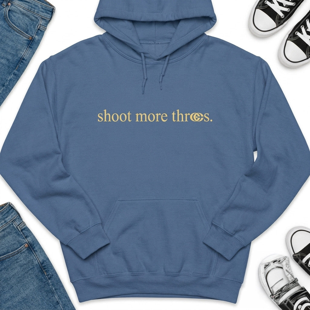 Caitlin Clark Shoot More Threes Hoodie Basketball Quote Hoodie Caitlin Clark Merch 2026 - Merchluma