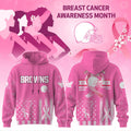 Cleveland Browns Breast Cancer Awareness Month Hoodie Cleveland Browns Merch Gift For Fans - Merchluma