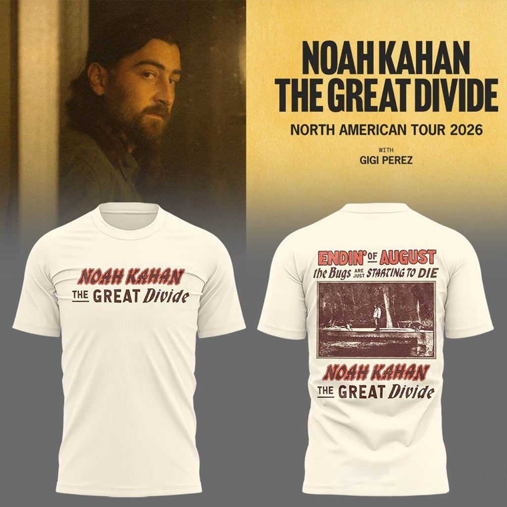 Noah Kahan The Great Divide Tour 2026 Merch The Bugs Are Just Starting To Die Shirt Fan Gifts - Merchluma