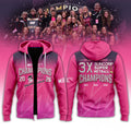 Adelaide Thunderbirds 3X Suncorp Super Netball Champions 2026 Zip Hoodie Fan Merch Best Gifts - Merchluma