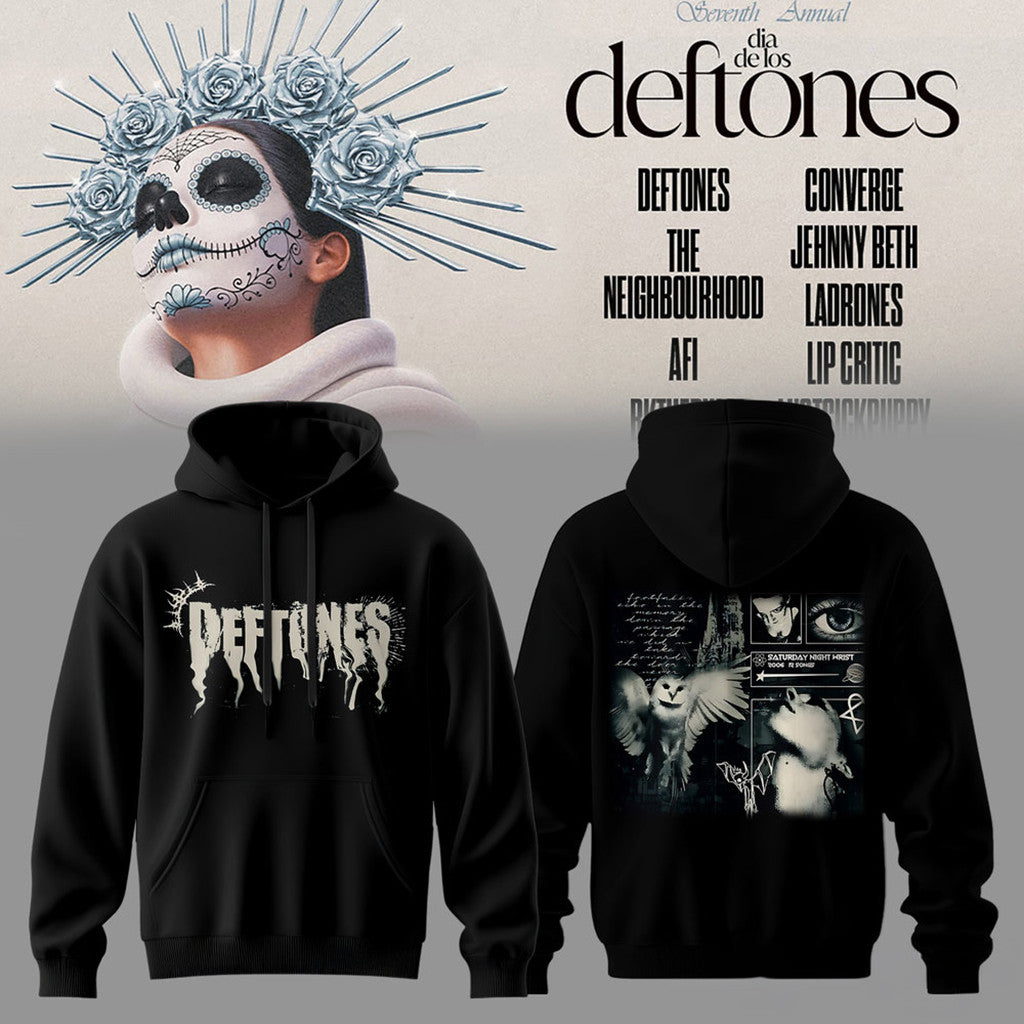 Dia De Los Deftones 2026 Black Hoodie Deftones Merch Cool Gift For Music Lovers - Merchluma