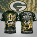 Green Bay Packers 2026 Faith Family Football T-Shirt Packers Merch Gift For Christian - Merchluma