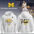 Michigan Wolverines 2026 Final Four White Hoodie Wolverines Merch Gift For Basketball Fans - Merchluma