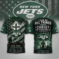 New York Jets 2026 Faith Family Football T-Shirt NY Jets Merch Christian Shirt Gift For Fans - Merchluma