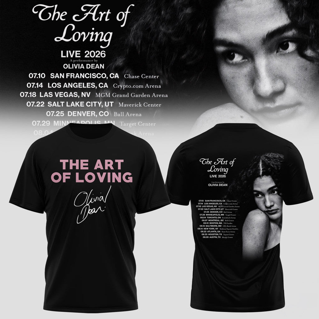 Olivia Dean Merch Tour The Art Of Loving 2026 T-Shirt Signed Best Gifts For Music Lovers - Merchluma