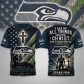 Seattle Seahawks 2026 Faith Family Football T-Shirt Seahawks Merch Religious Shirt Fan Gifts - Merchluma