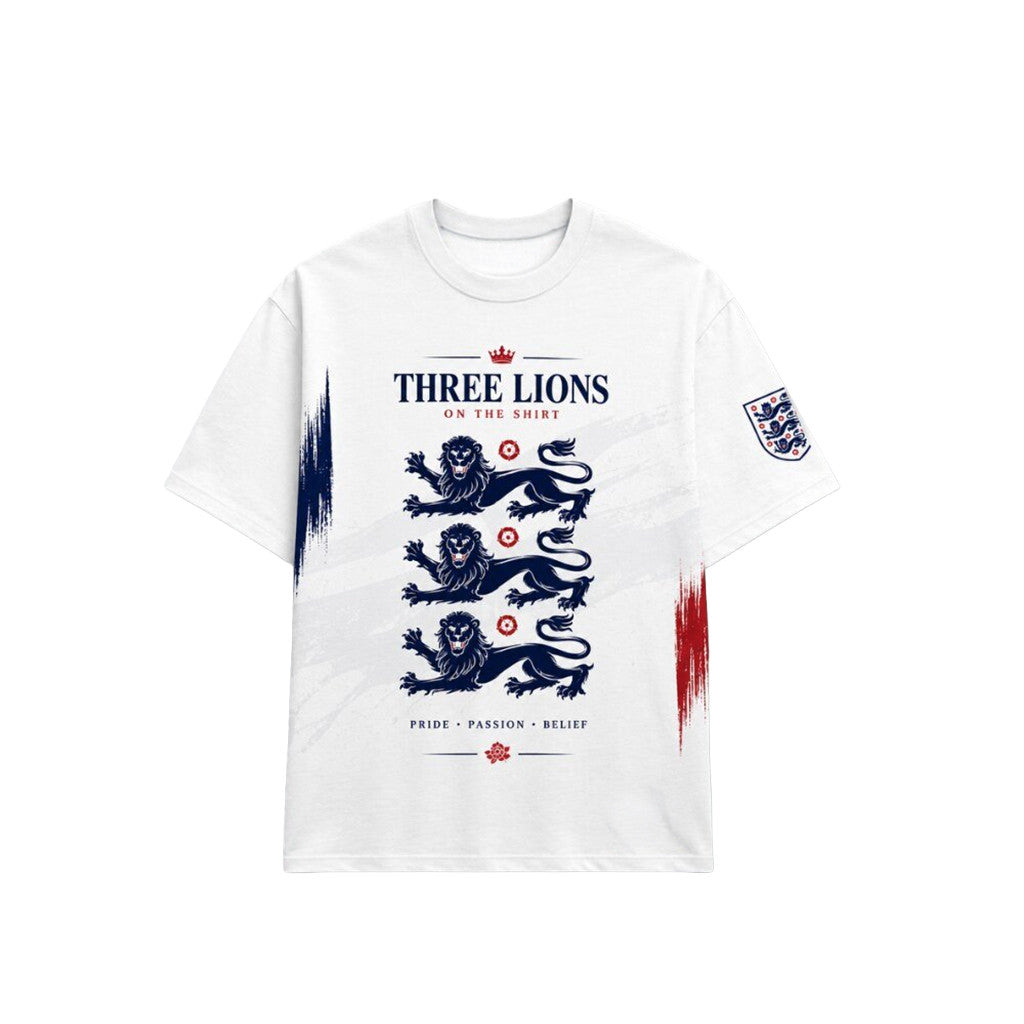 England World Cup 2026 Merch Three Lions On The Shirt Gift For England Football Fans - Merchluma