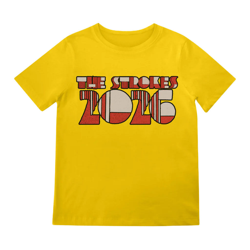 The Strokes Merch The Strokes 2026 Gold T-Shirt Presents For Rock Music Lovers - Merchluma