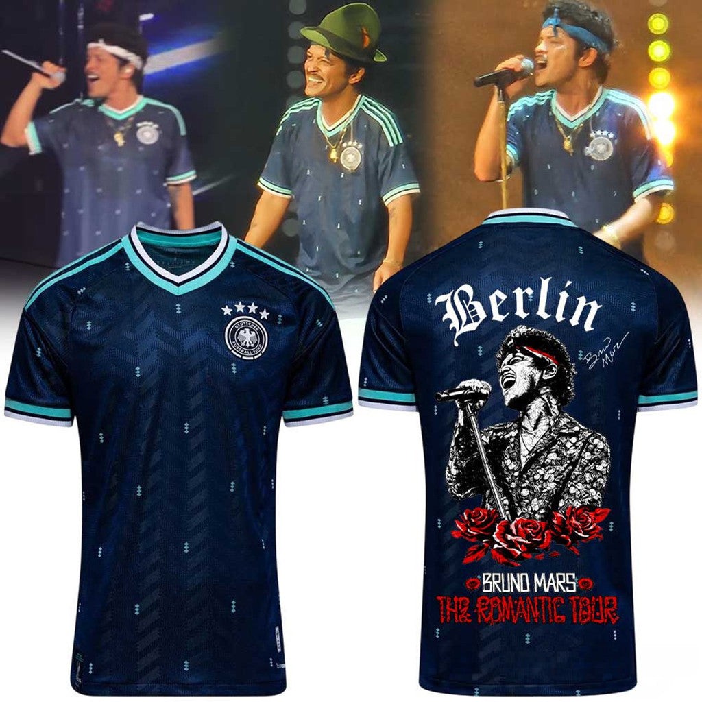 Bruno Mars The Romantic Tour In Olympiastadion Berlin Jersey Bruno Mars Merch 2026 Signed - Merchluma