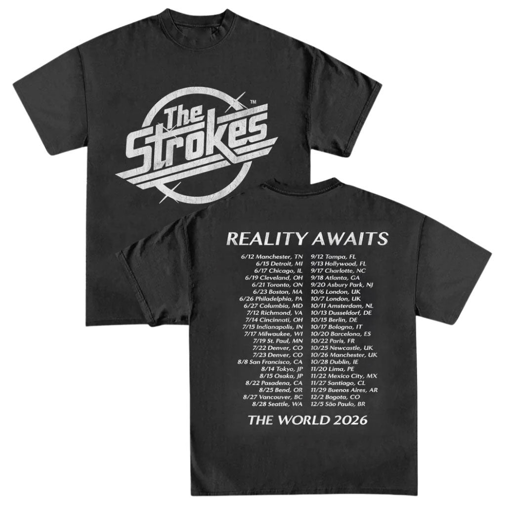The Strokes Merch Reality Awaits 2026 Tour T-Shirt The Strokes Tour Merch Gift For Rock Fans - Merchluma