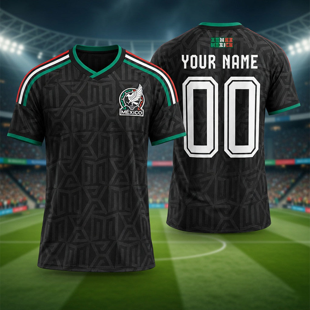 Personalized Mexico 2026 Third Black Football Jersey Shirt Unique Gifts For Husband - Merchluma