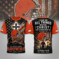 Cleveland Browns Faith Family Football T-Shirt Cleveland Browns Merch Christian Gifts Ideas - Merchluma