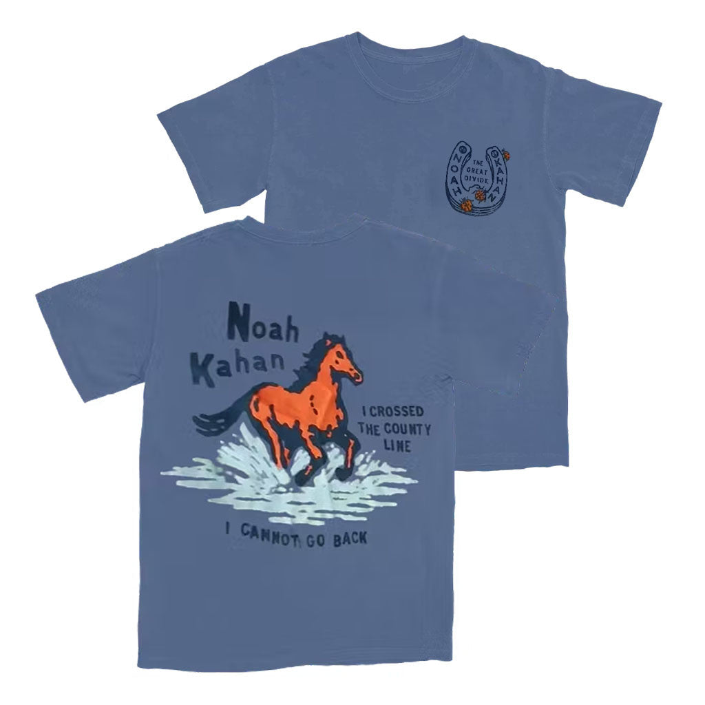 Noah Kahan Merch 2026 Noah Kahan The Great Divide County Line Horse T-Shirt Gift For Dad - Merchluma