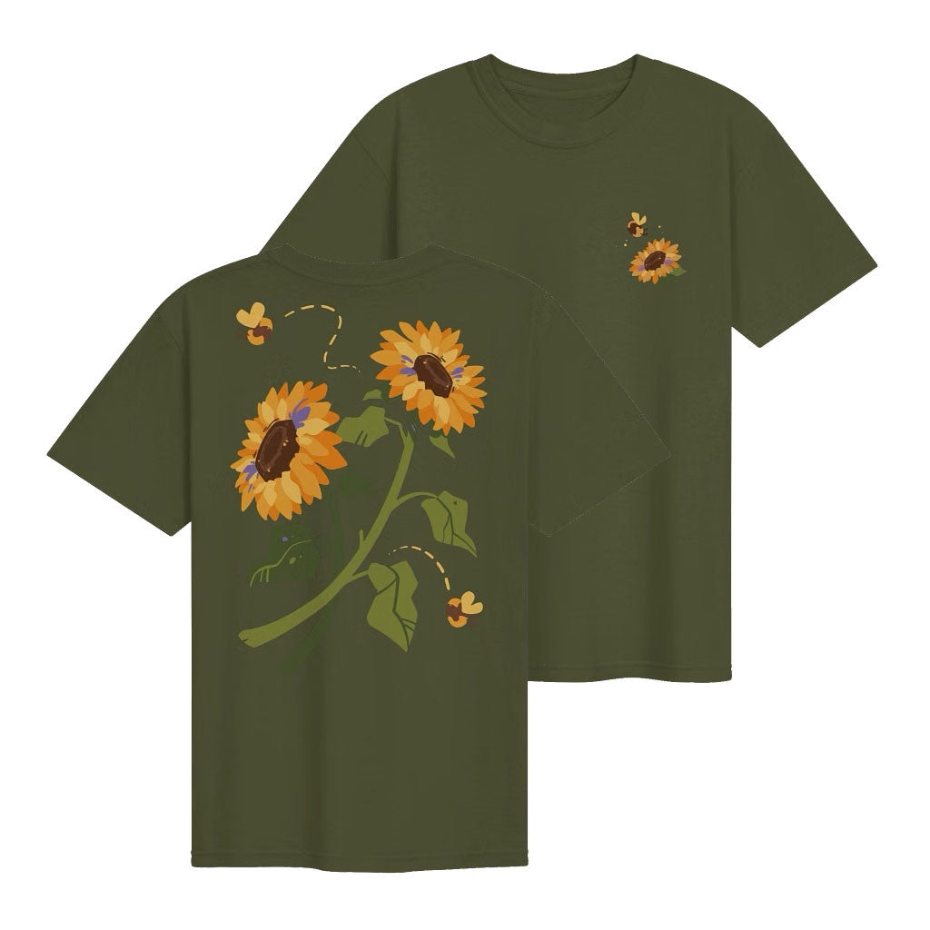 GoodTimesWithScar Merch 2026 Sunflowers And Bees T-Shirt Birthday Gifts For Girlfriend - Merchluma