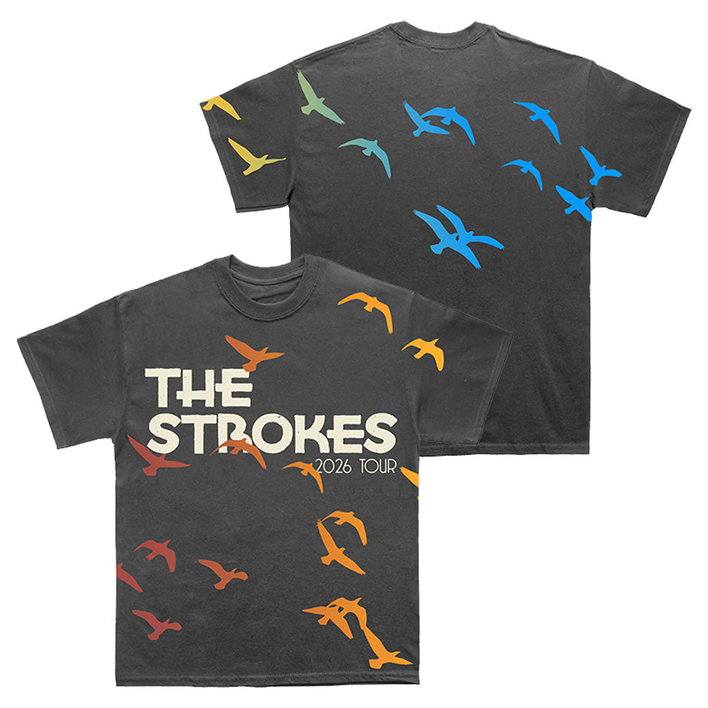 The Strokes Merch The Strokes Tour 2026 Birds T-Shirt Gift For Rock Band Fans - Merchluma