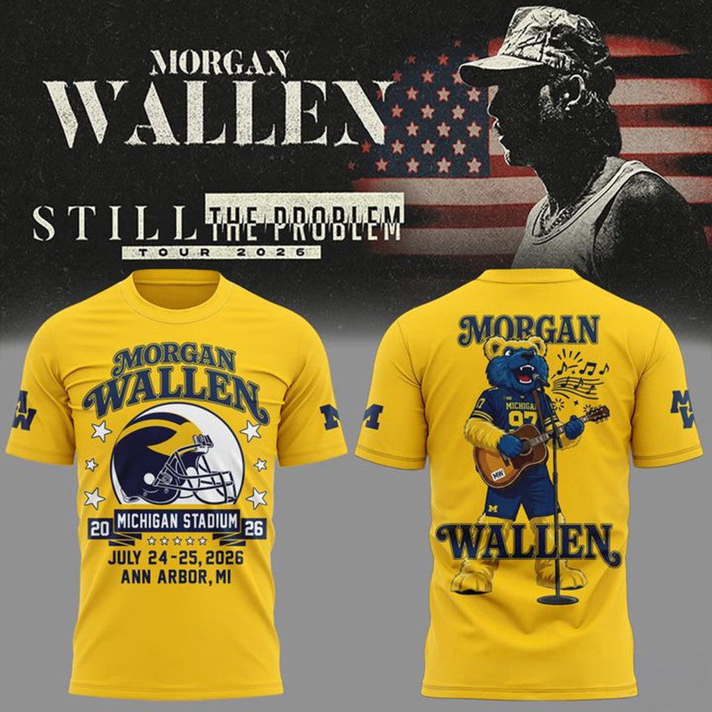 Morgan Wallen X Michigan Wolverines Still The Problem Tour 2026 T-Shirt Morgan Wallen Merch - Merchluma