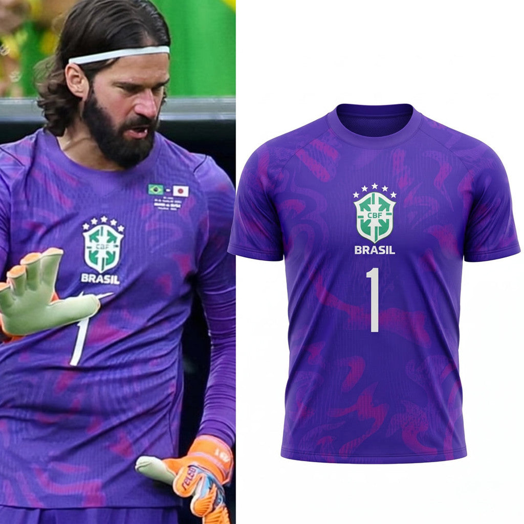 Alisson Becker Jersey Shirt Brazil World Cup 2026 #1 Goalkeeper Jersey Gift For Football Fans - Merchluma