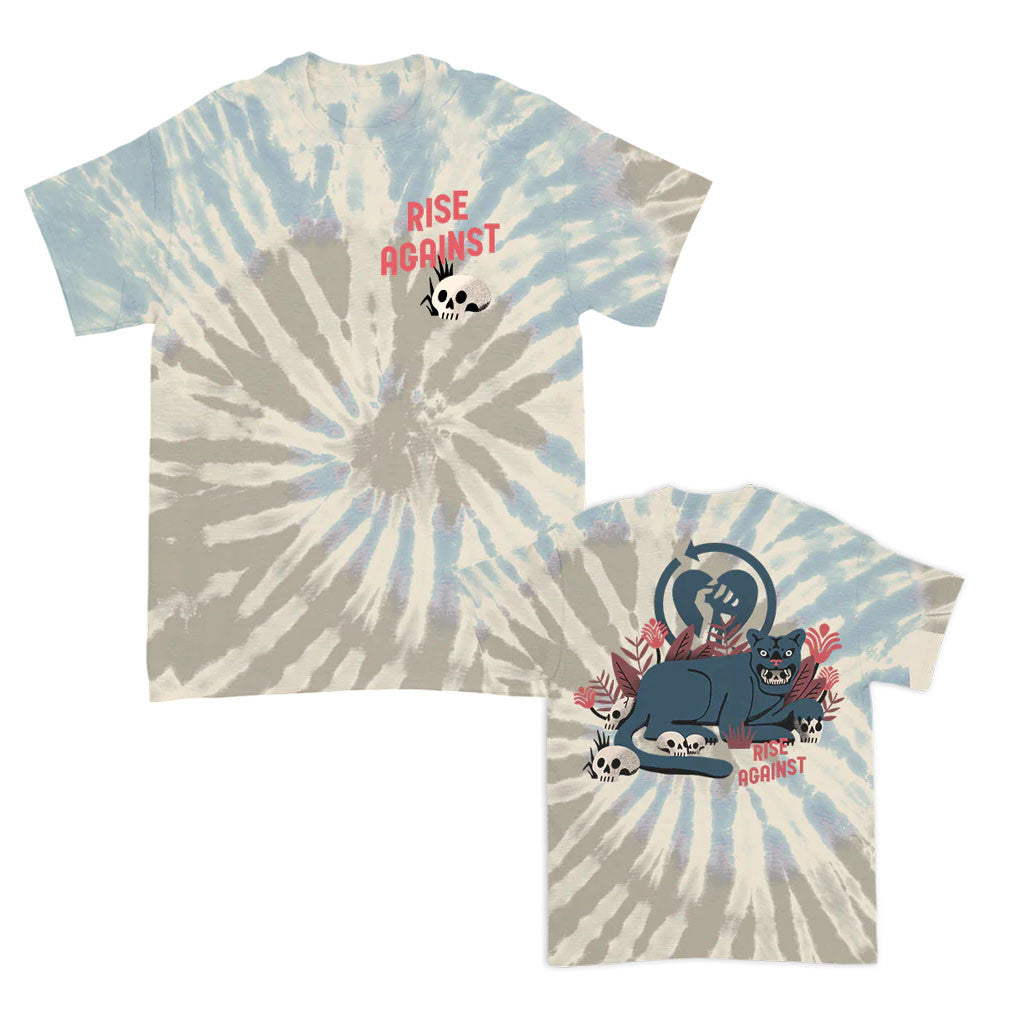 Rise Against Merch 2026 Panther Tie Dye T-Shirt Rise Against Shirt Birthday Gift For Husband - Merchluma