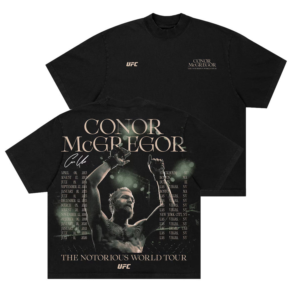UFC Merch 2026 Conor McGregor World Tour T-Shirt The Notorious World Tour Merch Gift For Him - Merchluma