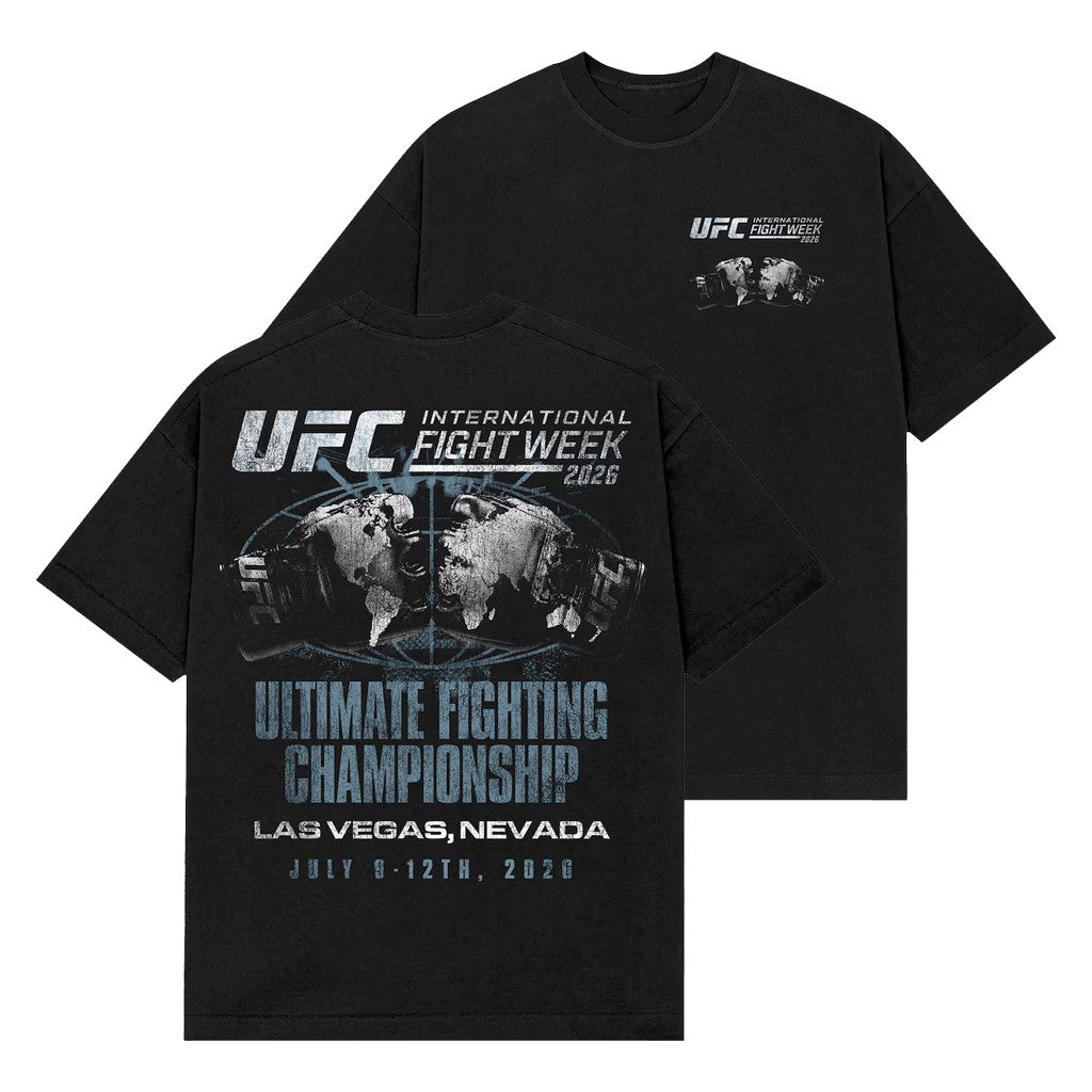 UFC Merch 2026 UFC International Fight Week Touch Gloves T-Shirt Black Gift For Men - Merchluma