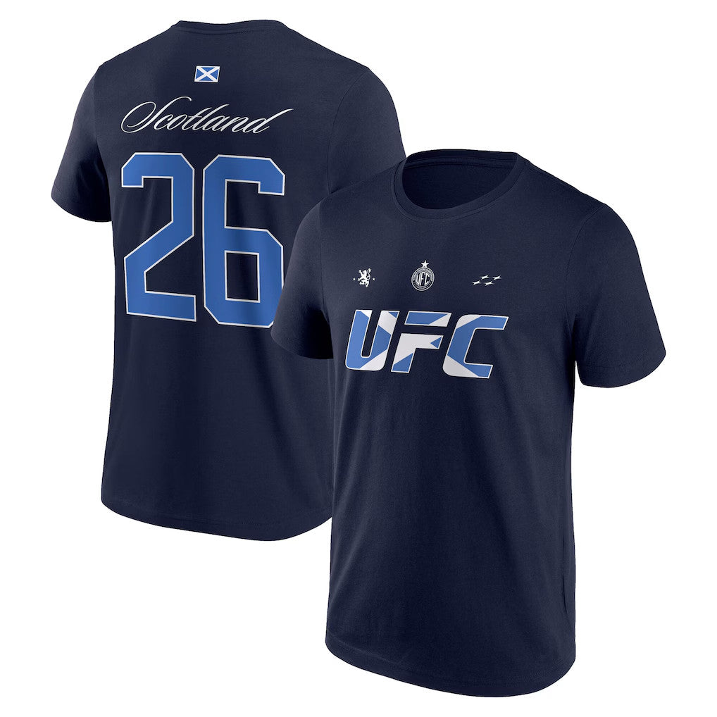 UFC Merch 2026 UFC Scotland T-Shirt Navy Best Birthday Ideas For Husband - Merchluma