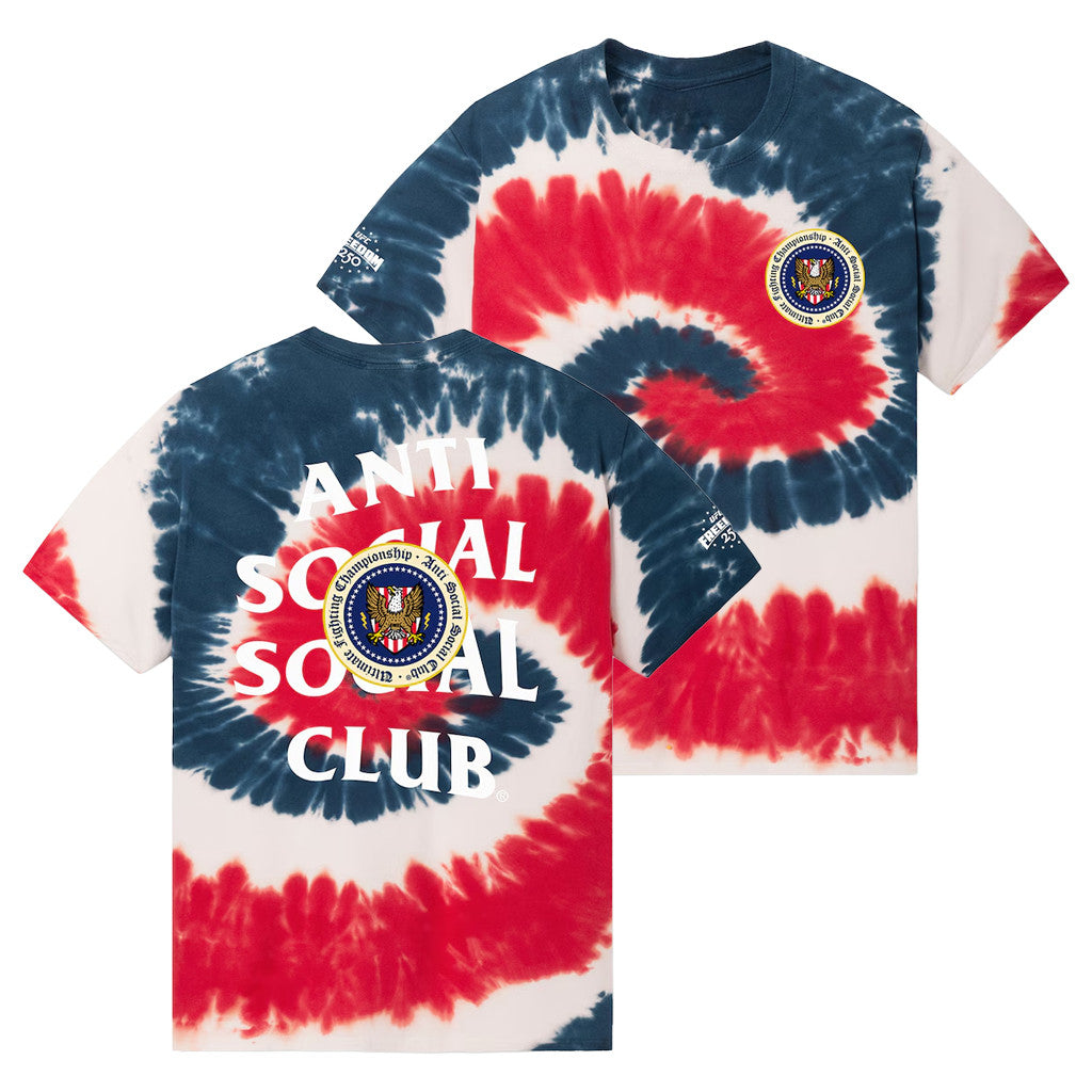 UFC Merch 2026 ASSC Americana Feat UFC Freedom 250 Red Tie-Dye Seal T-Shirt Gifts For Him - Merchluma