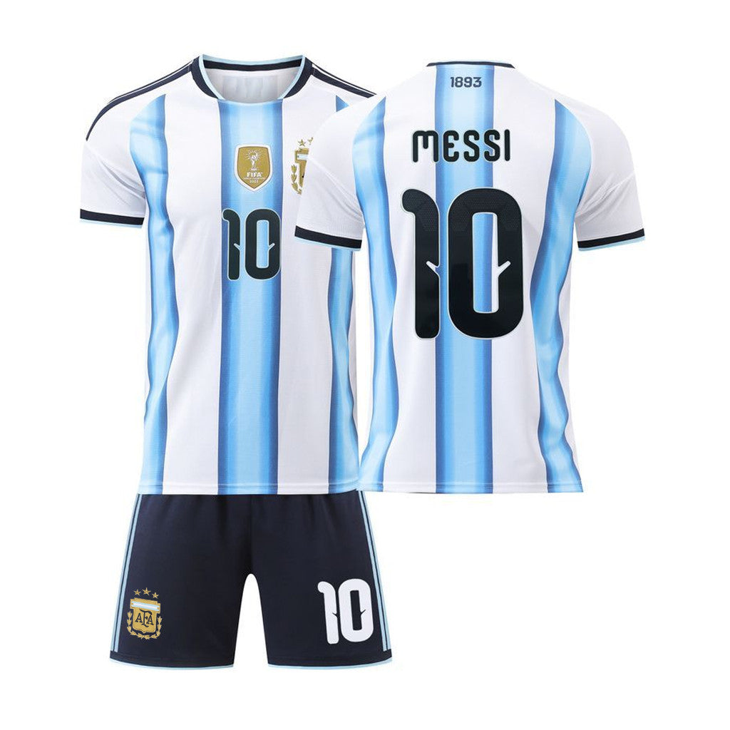 Messi Jersey Shirt Shorts Set #10 Argentina World Cup 2026 Merch Home Jersey Football Fan Gear - Merchluma