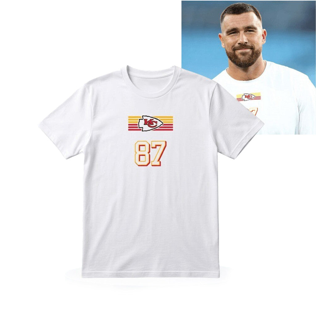 Travis Kelce 87 Kansas City Chiefs Vintage Retro T-Shirt Chiefs Merch Gifts For Football Fan - Merchluma