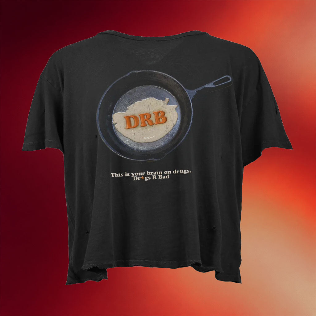 Lucki Merch Lucki Vault 2026 Your Brain On Drgs Cropped DRB Shirt Gift For Rap Fans - Merchluma