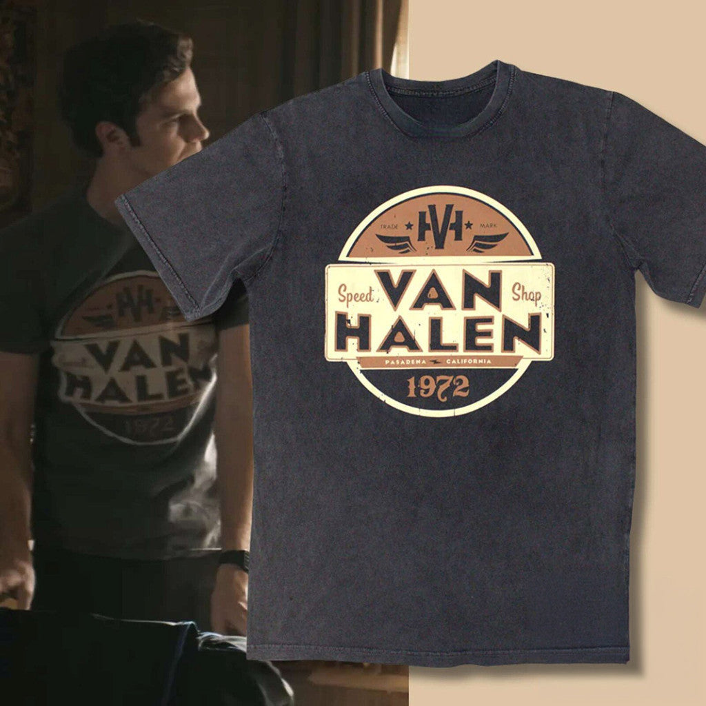 Hughie Campbell Van Halen Speed Shop 1972 T-Shirt In The Boys Season 1 Ep 3 Clothing For Fans - Merchluma