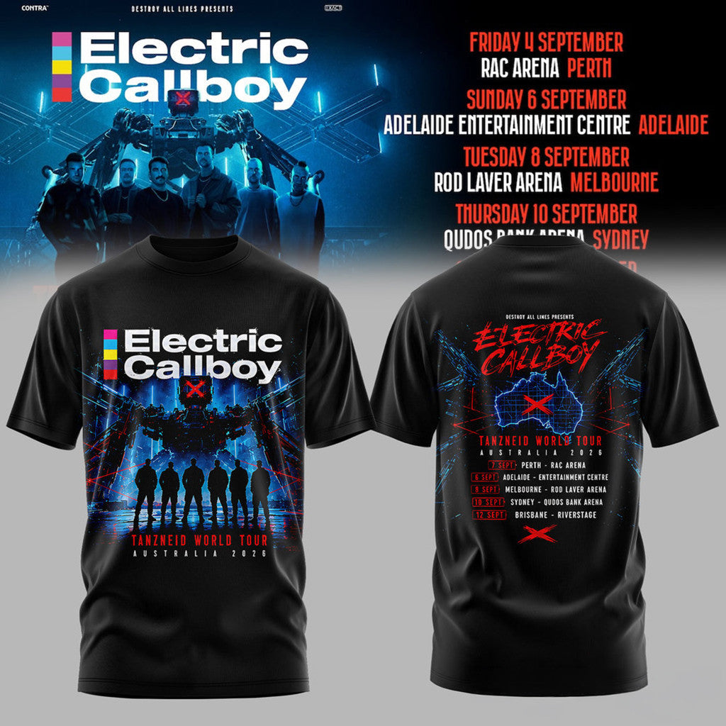 Electric Callboy TANZNEID World Tour 2026 T-Shirt Electric Callboy Merch Band Fan Gifts - Merchluma