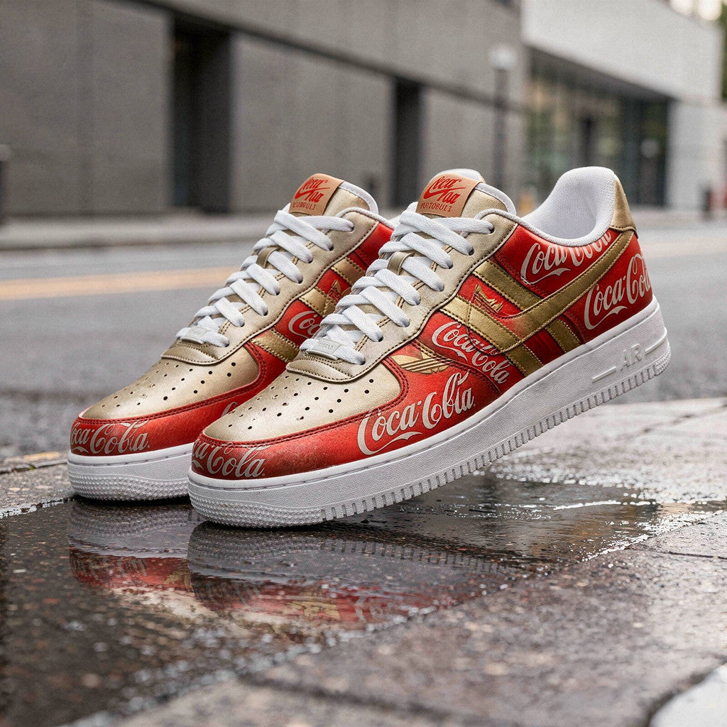 Coca Cola Shoes Red And Gold Sneakers 2026 Birthday Ideas For Boyfriend - Merchluma